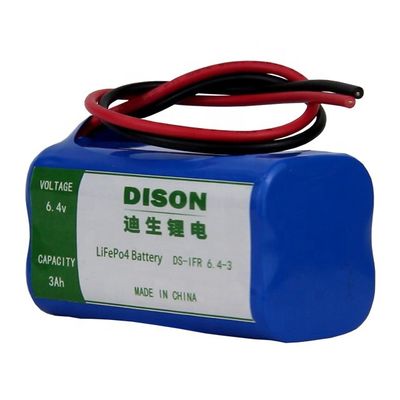 6.4v 3.0Ah LiFePo4 Lithium Battery Pack for Solar Energy Storage and Emergency Lighting